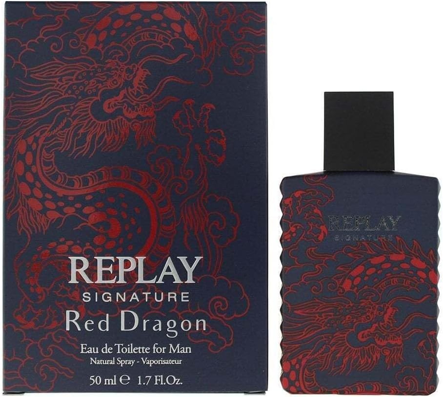 Replay Signature Red Dragon EDT 50 ml–Pánský parfém, kořeněná dřevitá vůně