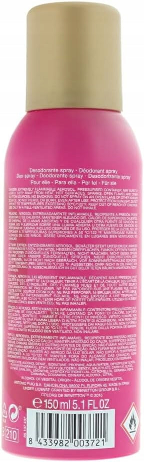 Benetton Colors Pink Deodorant Spray pro ženy 150 ml
