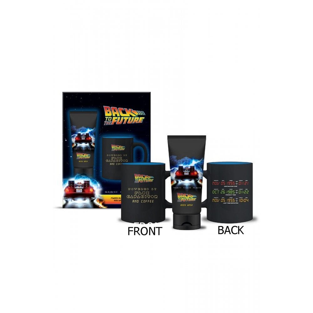 Back to the Future – Powered by Coffee Zestaw upominkowy – Żel pod prysznic 100 ml i kubek ceramiczny